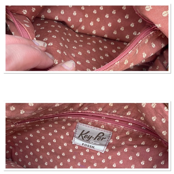 FOSSIL Key Per Canvas Coated Tote Floral Large - Picture 12 of 16